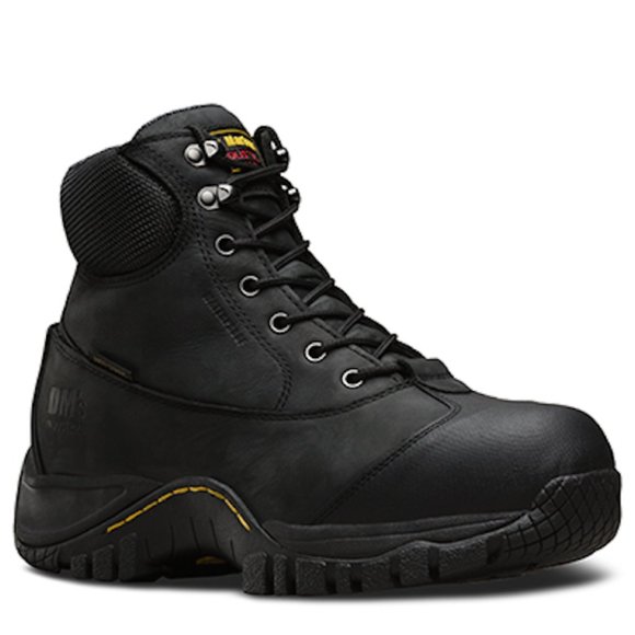 Dr. Martens Heath St Waterproof Black Industrial Work Boot Steel Toe